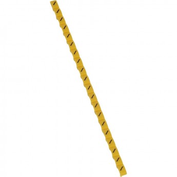 Маркер LEGRAND Duplix чёрная маркировка на желтом фоне условное обозначение слэш