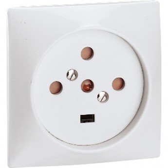 Розетка LEGRAND 3К+Н+З на винтах белый Розетка LEGRAND 3К+Н+З на винтах белый