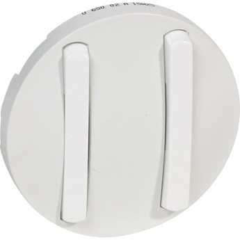 Лицевая панель LEGRAND Celiane двухклавишный выключатель 1-полюсный / переключатель Кат. № 0 670 01/02/31/32 с тонкими клавишами белый Лицевая панель LEGRAND Celiane двухклавишный выключатель 1-полюсный / переключатель Кат. № 0 670 01/02/31/32 с тонкими клавишами белый