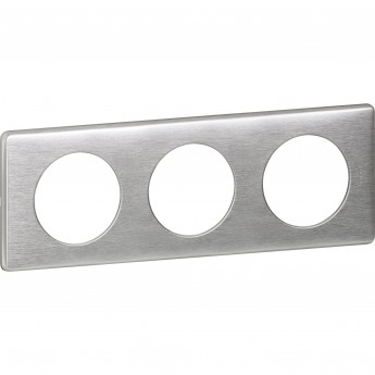 Рамка LEGRAND Celiane металлик 3 поста алюминий Рамка LEGRAND Celiane металлик 3 поста алюминий