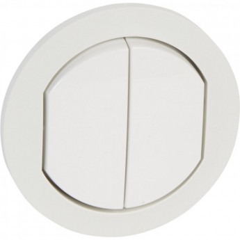 Лицевая панель LEGRAND Celiane двухклавишного выключателя IP44, белая Лицевая панель LEGRAND Celiane двухклавишного выключателя IP44, белая