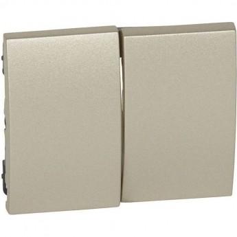 Лицевая панель LEGRAND Galea Life двойная, титан Лицевая панель LEGRAND Galea Life двойная, титан