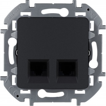 Розетка двойная LEGRAND INSPIRIA RJ 45 категория 5e UTP антрацит