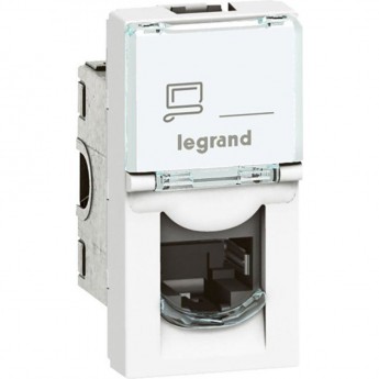 Розетка LEGRAND Mosaic RJ45 FTP кат.6, 1 модуль, алюминий Розетка LEGRAND Mosaic RJ45 FTP кат.6, 1 модуль, алюминий