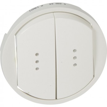 Выключатель LEGRAND Celiane 2-клавишный с подсветкой IP44 белый Выключатель LEGRAND Celiane 2-клавишный с подсветкой IP44 белый